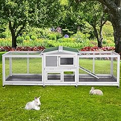 UNIONLINE 240cm Large Wooden Rabbit Hutch Outdoor Double for sale  Delivered anywhere in UK
