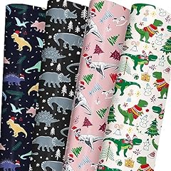 Dinosaur christmas wrapping for sale  Delivered anywhere in USA 