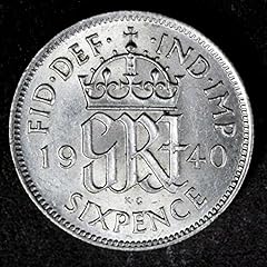 Silver sixpence 1940 for sale  Delivered anywhere in UK