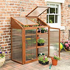 Rowlinson HWGROWST2 Hardwood Mini Greenhouse - Brown for sale  Delivered anywhere in Ireland