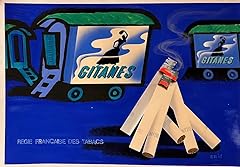 Cigarettes gitanes affiche d'occasion  Livré partout en France