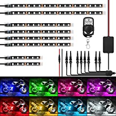 Nilight 8PCS Motorcycle RGB Led Light Kit Waterproof for sale  Delivered anywhere in USA 