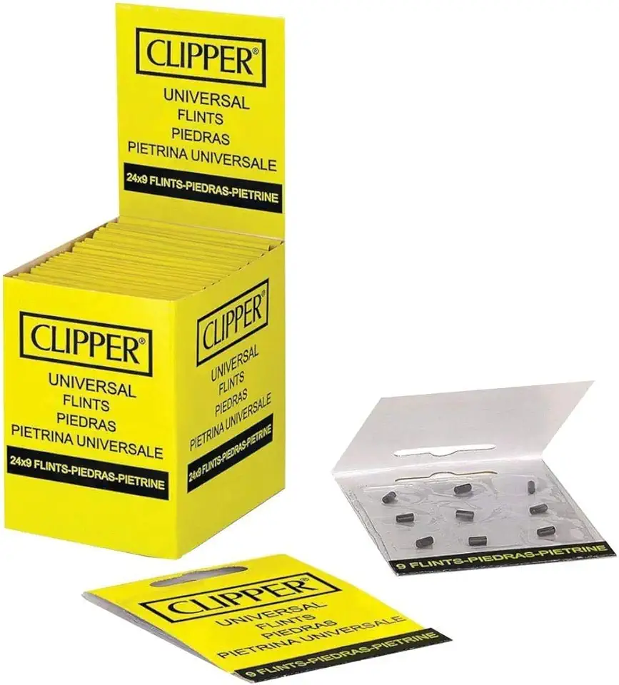 Clipper klassieke grote FLINTS (24 verpakkingen X 9 Flints) tweedehands  