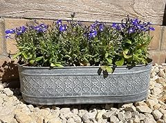 Galvanised zinc floral for sale  Delivered anywhere in UK