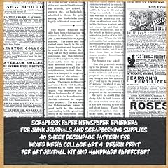 Scrapbook paper newspaper for sale  Delivered anywhere in Ireland