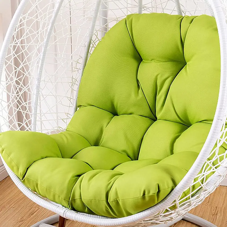 Gebruikt, BoruisX Ei stoel kussen Patio opknoping schommelstoel kussen, dikke hangmand stoel zitkussen kussen voor indoor outdoor tuin patio (groen) tweedehands  