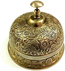 Antique Nautical Table Bell Brass Desk Bell Loud Desk Classic Vintage Service Bell for Hotels, Schools, Restaurants,, used for sale  Delivered anywhere in Canada