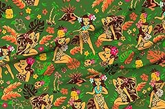 Spoonflower fabric tiki for sale  Delivered anywhere in USA 