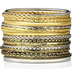 Mixed Metal Aztec Bangle Bracelets for Women, Bangle for sale  Delivered anywhere in UK