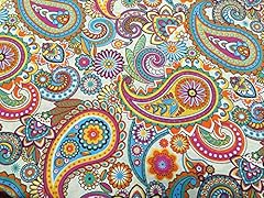 Cream pink paisley for sale  Delivered anywhere in UK