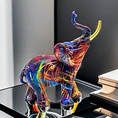 Elephant statue colorful for sale  Delivered anywhere in USA 