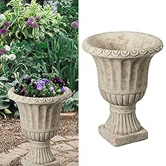 Anfora in cemento, design antico, altezza di 20 cm, vaso per piante, per decorazione da giardino usato  Spedito ovunque in Italia 