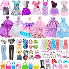 56Pcs Doll Clothes Outfit for Barbie, Doll Accessories for sale  Delivered anywhere in UK