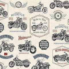 Vintage motorcycles fabric for sale  Delivered anywhere in USA 
