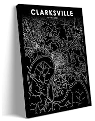 Jeuasin clarksville map for sale  Delivered anywhere in USA 