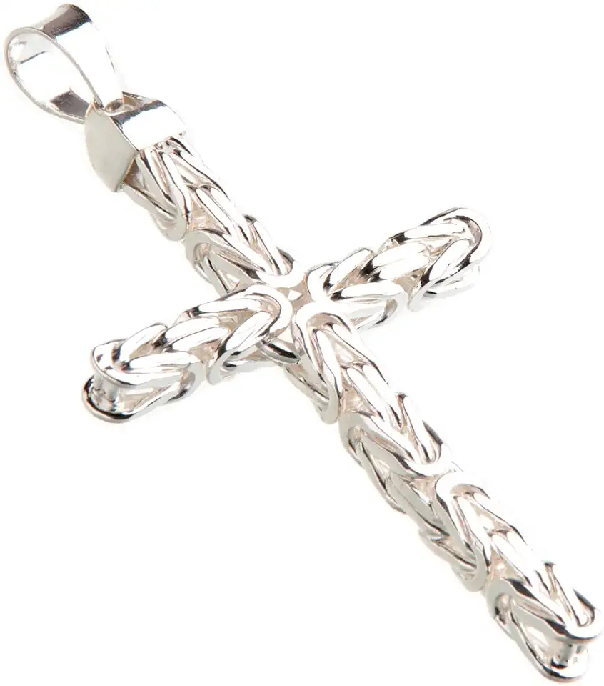 Hanger kruis koningsketting 7,5 mm kettinghanger - 925 zilver, Zilver tweedehands  