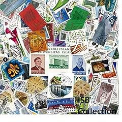 Islande 100 timbres d'occasion  Livré partout en France