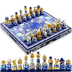 Gzhel themed chess for sale  Delivered anywhere in USA 