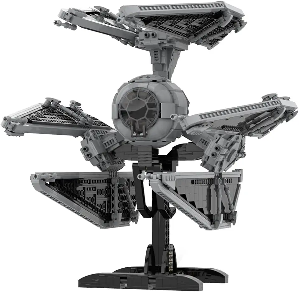 FZXL Technics Starship Model, MOC-79047, 1750+Stks TIE/D Defender Short met houder Ruimtevaartuig Collectie, Ruimteschip Creatieve Bouwset Compatibel met Lego Star Wars tweedehands  