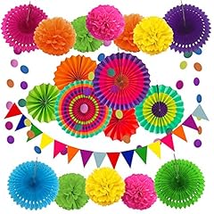 Colorful paper party for sale  Delivered anywhere in UK