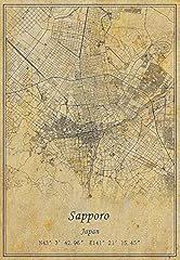 Japan sapporo map for sale  Delivered anywhere in UK