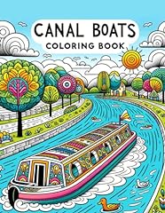Canal boat coloring for sale  Delivered anywhere in UK