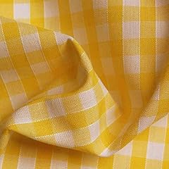 Yellow metre gingham for sale  Delivered anywhere in UK