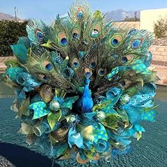 17.7 peacockfeather wreath for sale  Delivered anywhere in USA 