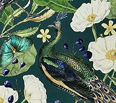 Peacock floral cotton for sale  Delivered anywhere in UK