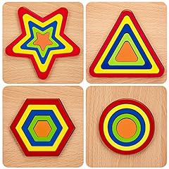 Montessori shape wooden for sale  Delivered anywhere in UK
