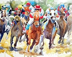 Horse racing art for sale  Delivered anywhere in USA 