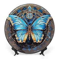 Teal butterfly stained for sale  Delivered anywhere in USA 