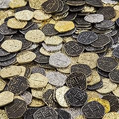 Metal Pirate Coins - 30 Gold and Silver Spanish Doubloon for sale  Delivered anywhere in USA 