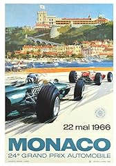 Vintage poster monaco for sale  Delivered anywhere in UK