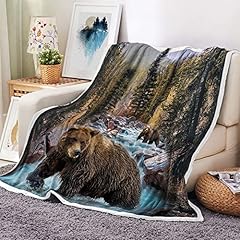 Forest bear throw for sale  Delivered anywhere in USA 