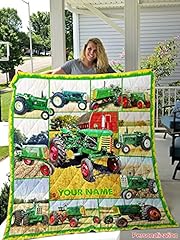 Personalized Love Oliver Tractor Name Quilt Unique, used for sale  Delivered anywhere in USA 
