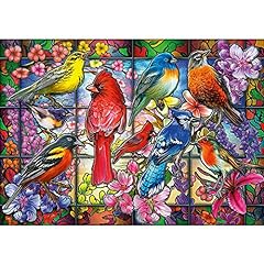 5D Diamond Painting Kit Stained Glass Bird Flower Full, used for sale  Delivered anywhere in Canada