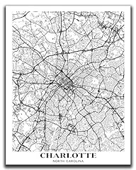 Charlotte city map for sale  Delivered anywhere in USA 