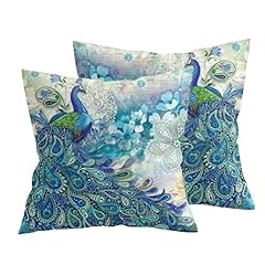 Peacock cushion covers for sale  Delivered anywhere in UK