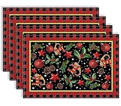 Linen yule placemsts for sale  Delivered anywhere in USA 