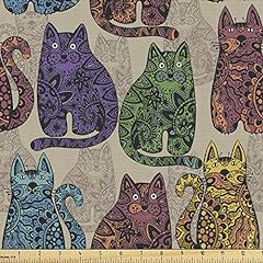 Ambesonne cats fabric for sale  Delivered anywhere in USA 