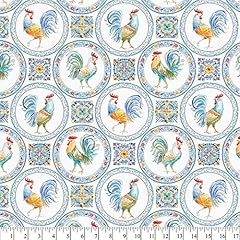 Rooster medallion cotton for sale  Delivered anywhere in USA 