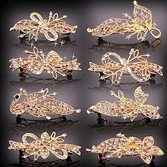 Crystal hair barrettes for sale  Delivered anywhere in USA 