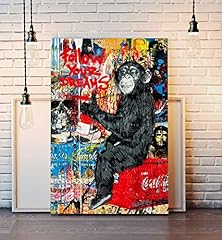 Canvasartshop banksy graffiti for sale  Delivered anywhere in UK