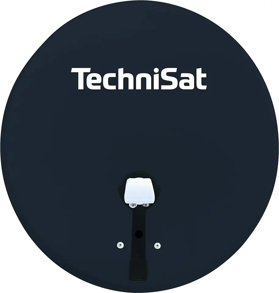 TechniSat 1360/2882 TECHNITENNE 60 - Schotelantenne voor 2 aansluitingen, digitaal satellietsysteem, 60 cm, complete set met mastbeugel en universele twin-LNB, kleur: antraciet tweedehands  
