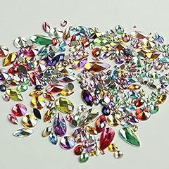 15g Bag of Mixed 3mm-18mm Flat Back Iridescent Rhinestone for sale  Delivered anywhere in UK