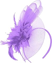 Purple fascinator headband for sale  Delivered anywhere in UK