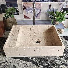 Beige travertine vanity for sale  Delivered anywhere in UK