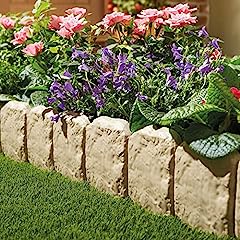 Pack of 10 Cotswold Stone-Effect Lawn Edging Made from for sale  Delivered anywhere in UK