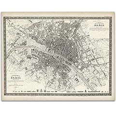 Paris map 1844 for sale  Delivered anywhere in USA 